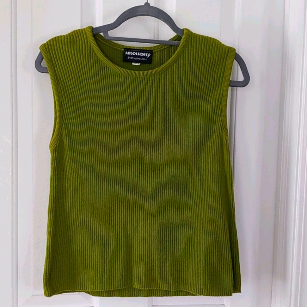 Green ribbed 100% cotton shell